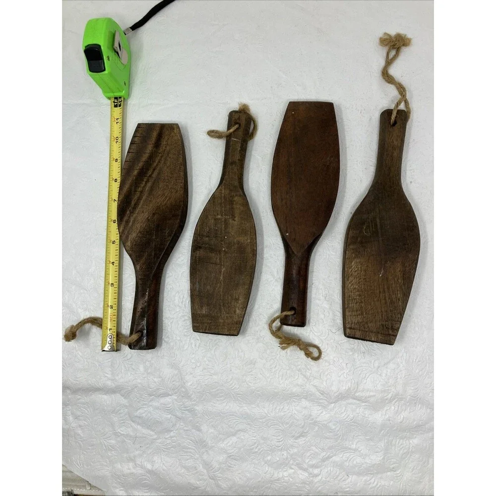 4 VTG Carved Wood Folk Art FISH Cookie Speculaas Springerle Butter Mold DECOR